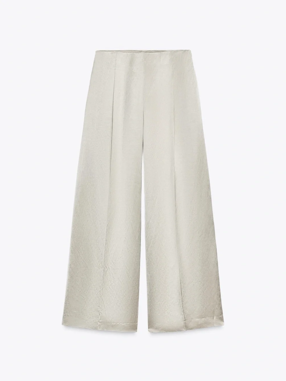 ZW COLLECTION LINEN-BLEND SATIN DARTED TROUSERS